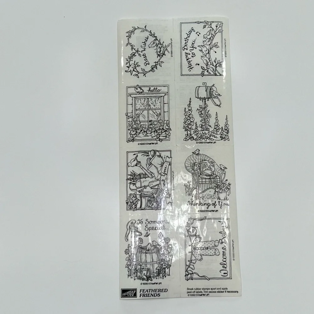 Never Used Stampin’ Up 1999 Feathered Friends Stamp Set Vintage